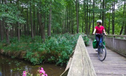 Radfahren Brücke Fluss